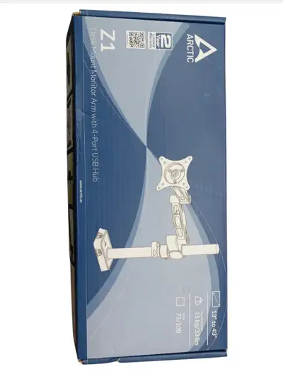 Arctic Z1 Desk Mount Monitor Arm with 4-Port USB Hub, View more
