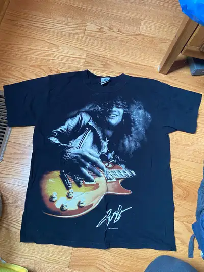 Vintage 2004  Liquid Blue Big Fac Slash Guns N' Roses L Black Ba, View more