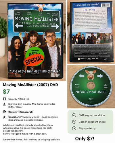 Moving McAllister (2007) DVD – $7, View more