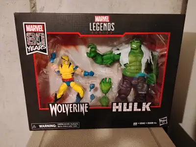 Brand New Marvel Legends 80 Years Wolverine vs Hulk