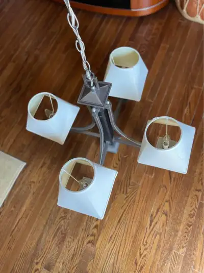 Designer ChandelierMetal Chandelier with leather trim, View more