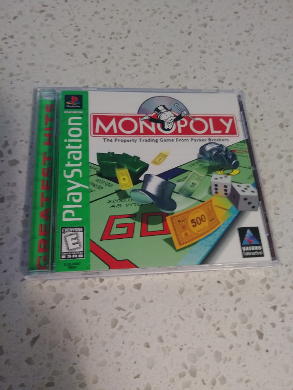 PS1 SONY PLAYSTATION MONOPOLY VIDEO GAME HASBRO in Older Generation in Belleville