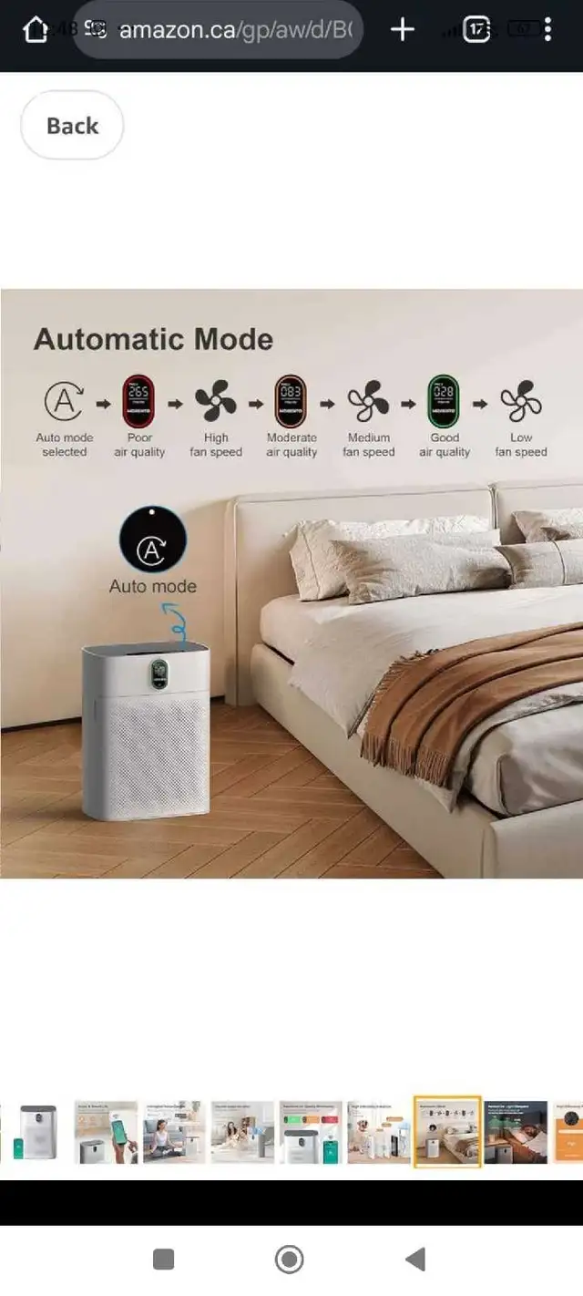Smart Air Purifier for home Large Rooms up to 1076 ft², Wi-Fi an63611959037825120