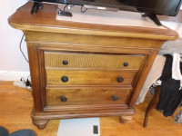Broyhill Nightstand 3 drawers, with charger and power cords