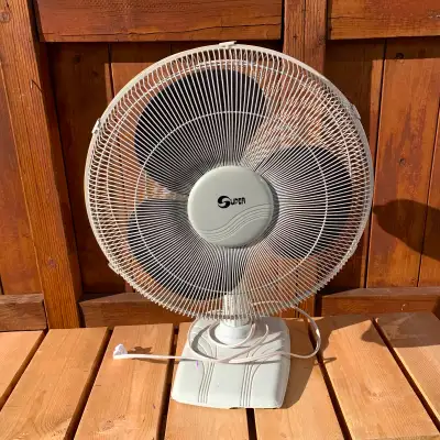 Desk Fan Tabletop Fan White SUPER Cooling Fan Adjustable, View more