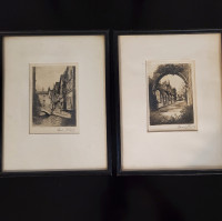 Edward J. Cherry Artist Proof Etchings Signed