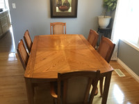 Palliser oak dining room set ($800.00)