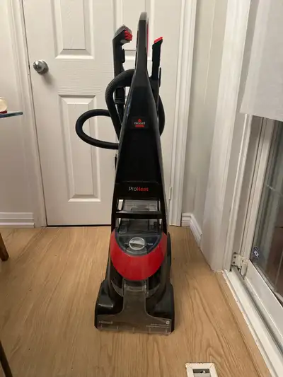 Keep your carpets fresh and clean with this Bissell ProHeat carpet cleaner! This powerful machine is...