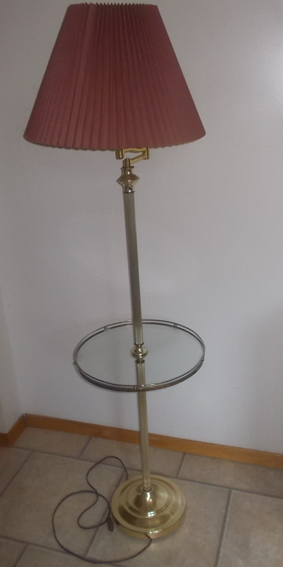 Pole Lamp with attached table in Indoor Lighting & Fans in Sudbury