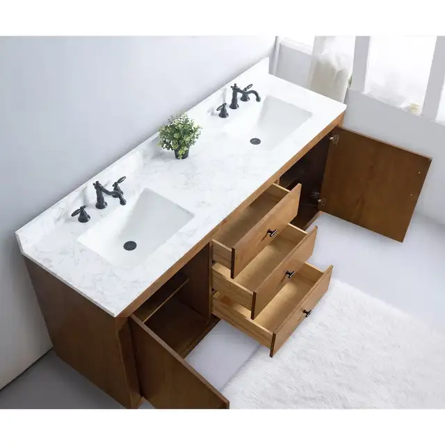 BRAND NEW Vanity Art 72”  Bathroom Vanity in Tan in Bathwares in Oakville / Halton Region - Image 4
