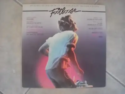 Disque vinyle du film Footloose (divers artistes), date 1983, numéro JS 39242, incluant les succès:...