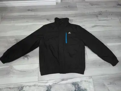 Adidas Black Three Striped Bomber Jacket (Size - Medium), View more