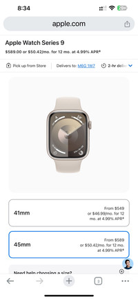 BNIB Apple Watch S9 GPS 45mm