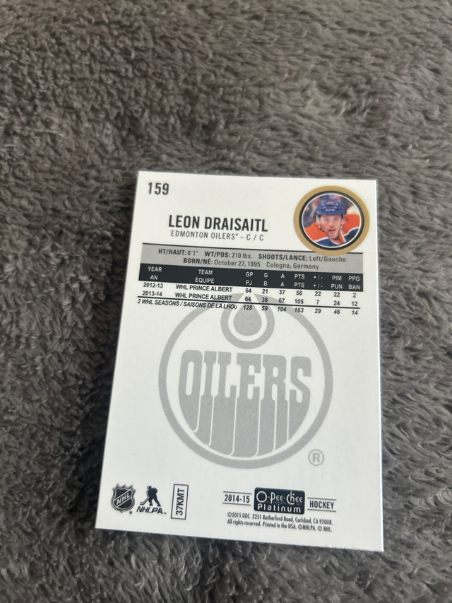 Leon Draisaitl Rookie Card  in Arts & Collectibles in St. Albert - Image 2