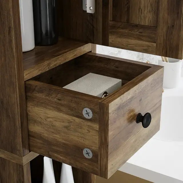 Narrow Bathroom Cabinet, Tall Bathroom Storage Cabinet with Barn in Bookcases & Shelving Units in Markham / York Region - Image 10