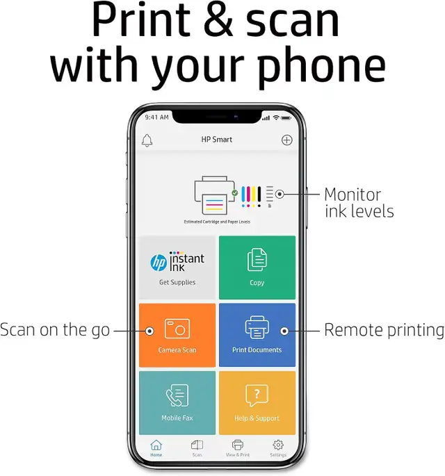 HP DeskJet 3755 Printer with Black & Colour Ink Cartridges in Printers, Scanners & Fax in Sudbury - Image 4