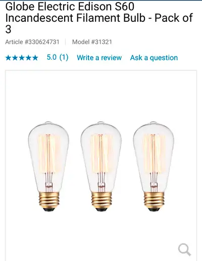 NEW 3 PACK OF INCANDESCENT LIGHT BULBS , View more