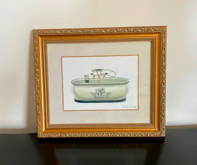 Framed Bathtub Picture, View more