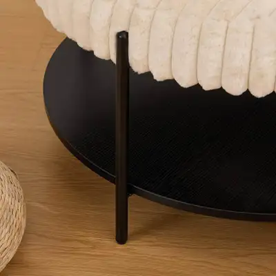 【 Comfortable and Soft 】 : The footstool gives people a soft and comfortable feeling. The surface ma...