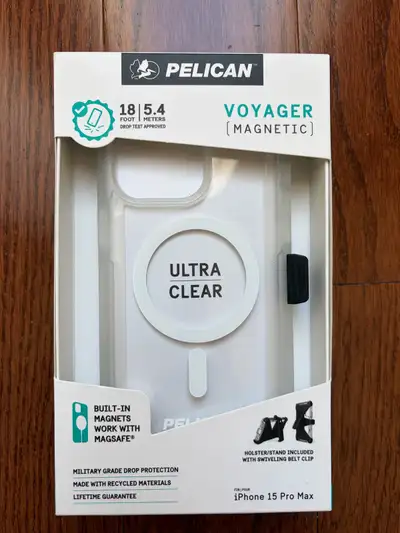 Brand New Pelican Voyager Magnetic Clear Case-iPhone 15 Pro Max, View more