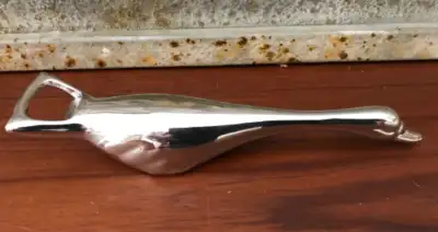 7 Inch Silver Plate Canada Goose Twist Pry Bottle Opener It is silver plate on zinc The goose is 7 i...