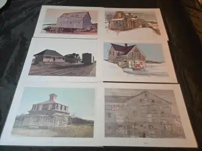 Set of 12 Canadian Buildings / Art Prints Placemats, View more
