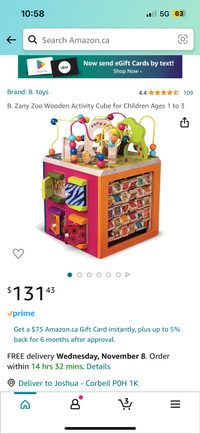 Zany zoo activity cube 