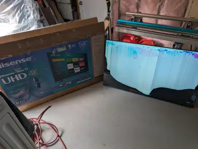 Brand New Broken Screen Hisense 58” TV For Sale, View more