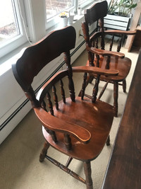Set of 4 solid wood chairs