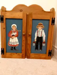 WOODEN HAND PAINTED CABINET 