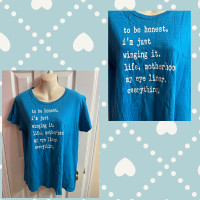 “TO BE HONEST” – Teal Blue T-Shirt