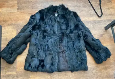 Black Fox Fur Jacket, View more