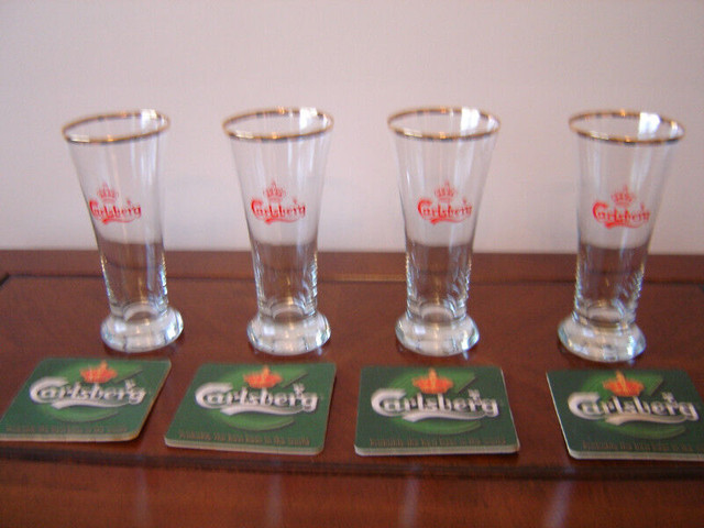 Vintage Carlsberg Pilsner glasses in Arts & Collectibles in City of Toronto