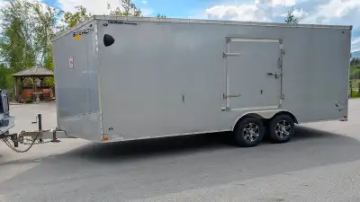 2020 Stealth Cobra All Aluminum Flat top slant wedge 8.5x20 tandem axle 3 ft v nose. Flo through ven...