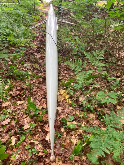 AS IS Stamped: 9205 27’ Single rowing scull - no orrs or fin - located near Halls Lake-Algonquin Hig...