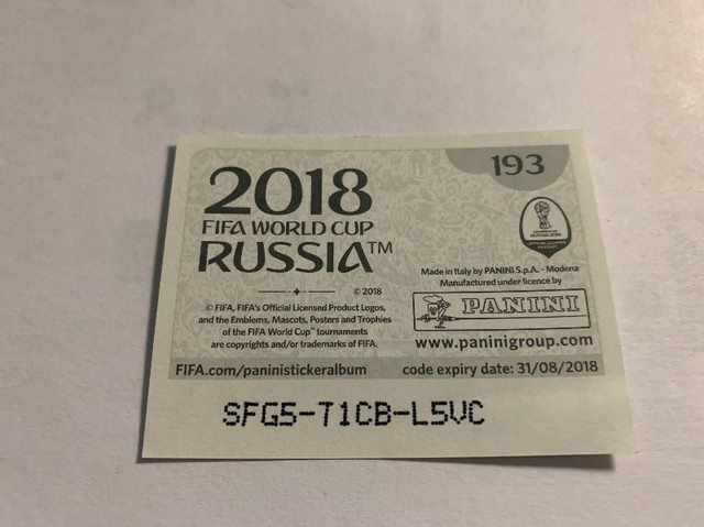 2018 Panini Fifa World Cup Russia Album Stickers FRANCE Team#193 dans Art et objets de collection  à Longueuil/Rive Sud - Image 2