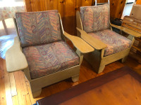 Cabin paddle armchairs and sofa