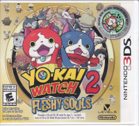 Yo-kai Watch 2 Fleshy Souls Nintendo 3ds with medal $45