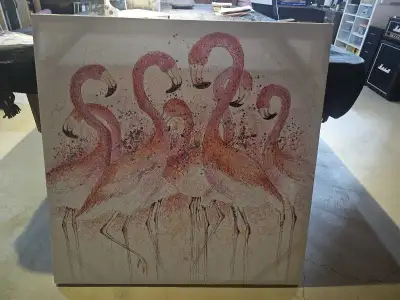 40x40 flamingo canvas - vibrant modern wall art, View more