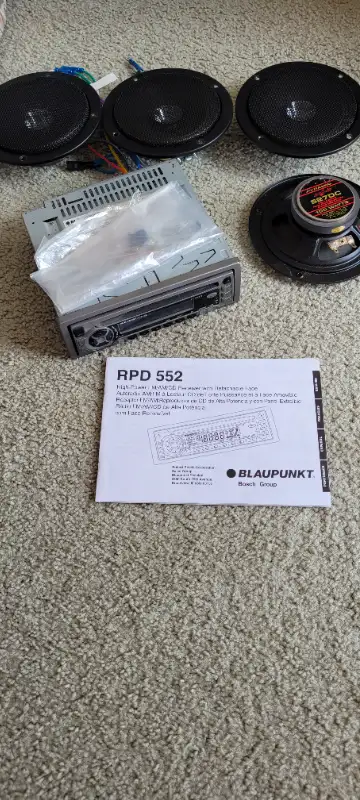 Blaupunkt Car Stereo and 4 Speakers, View more