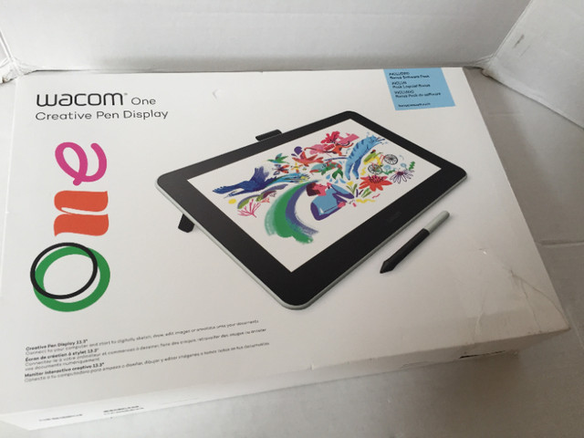Wacom - One - Drawing Tablet with Screen, 13.3" Pen Display KSO- in iPads & Tablets in City of Toronto