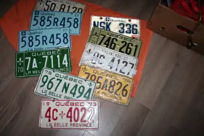 Belles paires des années 70 (25$ chaque paire) 1969 une seulement avec enrégistrement 50$ pour info...