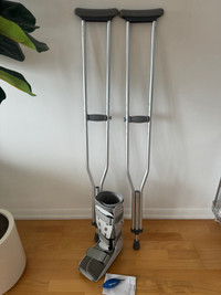 Aluminum Crutches & Air Cast Boot Tall