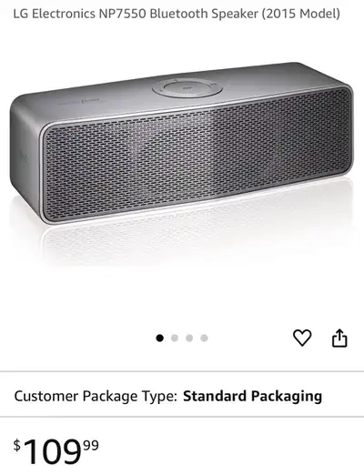 LG wireless portable blue tooth speaker, View more