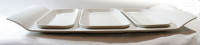 Set of 6 Food Trays  These 11 inch plastic plates have never bee