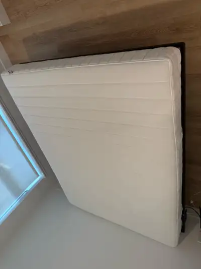 Queen size Bed matress and frame bought 4months ago from ikea, View more