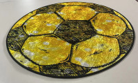 the gold football shaped rugs, football mat at wholesale price