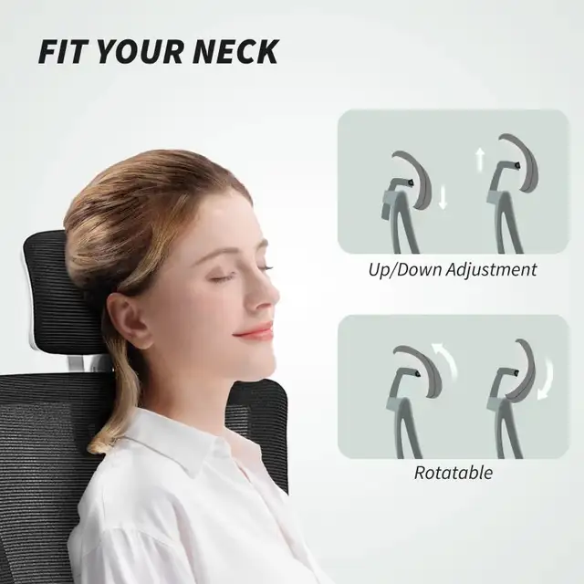 Ergonomic Office Chair, Swivel Desk Chair with Adjustable Lumbar in Chairs & Recliners in Markham / York Region - Image 9