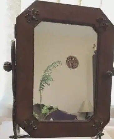 Wooden iron mirror table holder (key/jewelry) in Home Décor & Accents in Calgary - Image 8