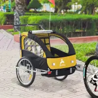 2-in-1 Two-Seat Baby Bike Trailer Stroller & Jogger